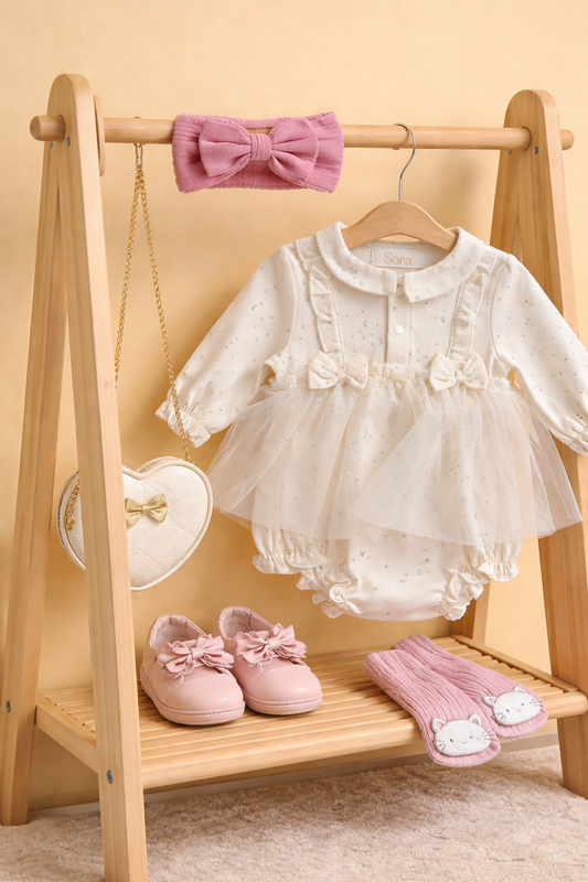 Cream Ruffled Blouse Romper