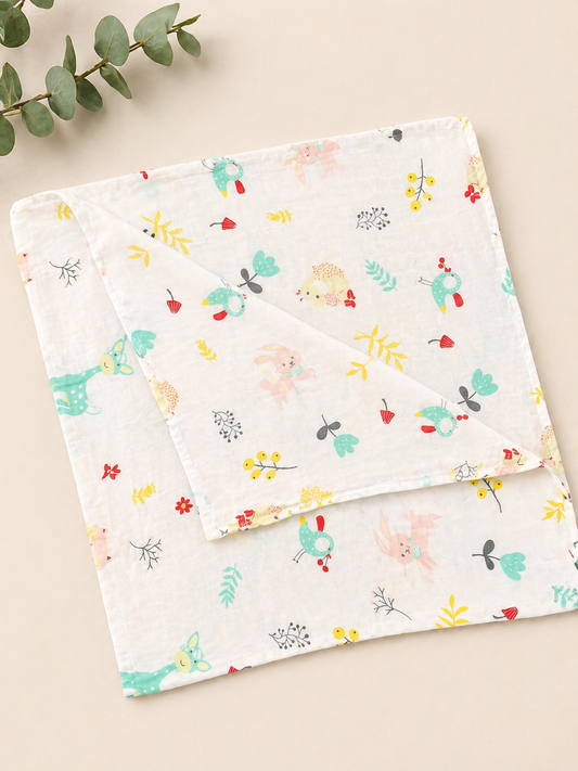 Little Fox Muslin Swaddle