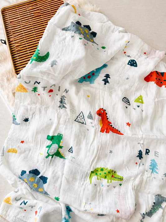 Dino Adventure Muslin Swaddle