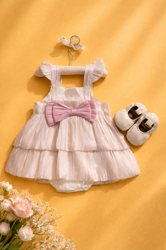 Blush Bow Party Dress