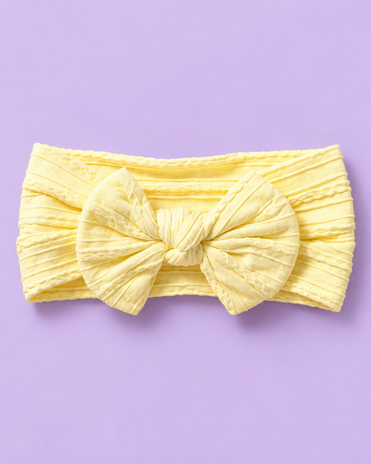 Lemon Drop Bow Baby Headband