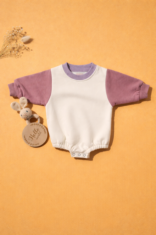Rose Sleeve Sweater Romper