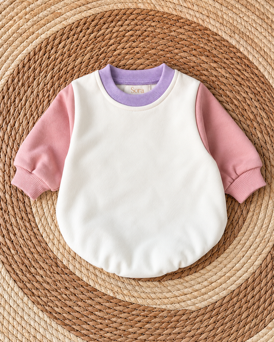 Rose Sleeve Sweater Romper