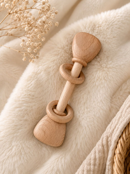 Natural Wooden Rattle