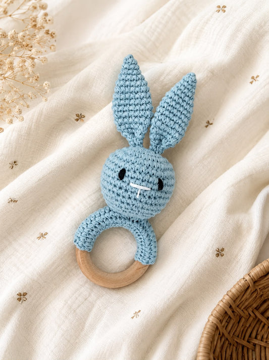 Sky Bunny Crochet Rattle