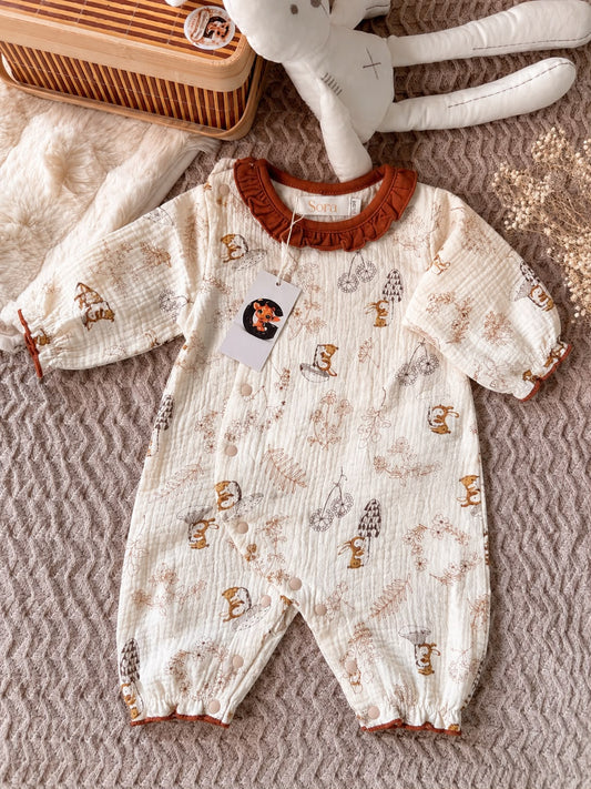 Woodland Friends Muslin Romper