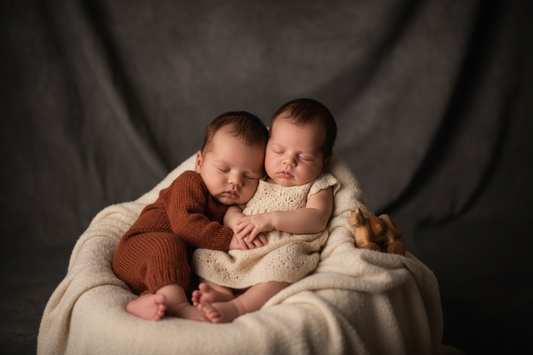 baby boy and baby girl photoshoot lil darker shade