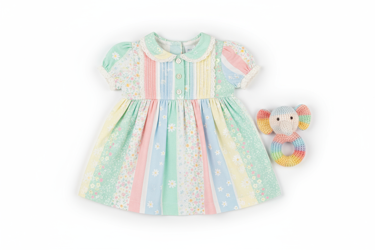 baby sinle dress with toy