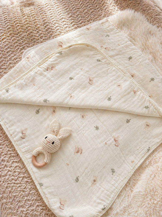 Little Reindeer Bamboo Cotton Blanket